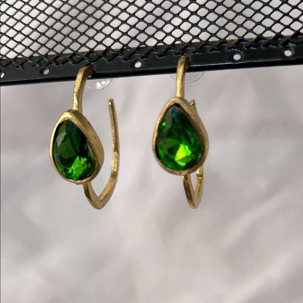 Green Crystal Earrings